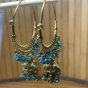 ✨New Listing✨18K gold plated Indian Jhumki hoop earrings.